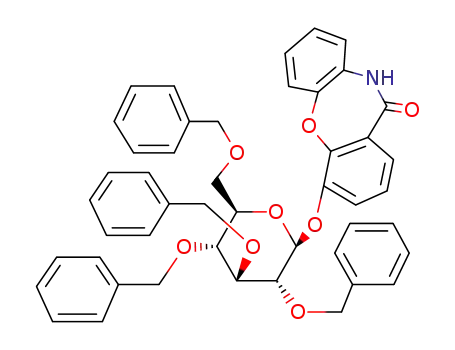 4-(tetra-<i>O</i>-benzyl-β-<i>D</i>-glucopyranosyloxy)-10<i>H</i>-dibenzo[<i>b</i>,<i>f</i>][1,4]oxazepin-11-one
