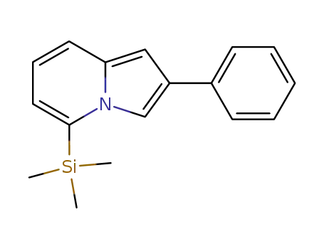 Molecular Structure of 143850-21-9 (Indolizine, 2-phenyl-5-(trimethylsilyl)-)