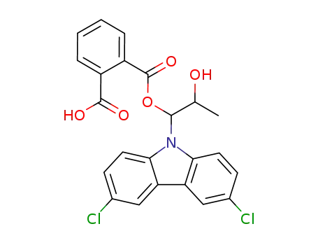 Molecular Structure of 110943-24-3 (9-(1-phtaloyloxy-2-hydroxypropyl)-3,6-dichlorocarbazole)