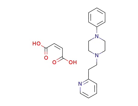Molecular Structure of 90125-85-2 (Piperazine, 1-phenyl-4-[2-(2-pyridinyl)ethyl]-, (2Z)-2-butenedioate (1:1))