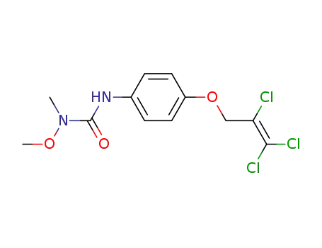 Molecular Structure of 23823-33-8 (Urea,
N-methoxy-N-methyl-N'-[4-[(2,3,3-trichloro-2-propenyl)oxy]phenyl]-)