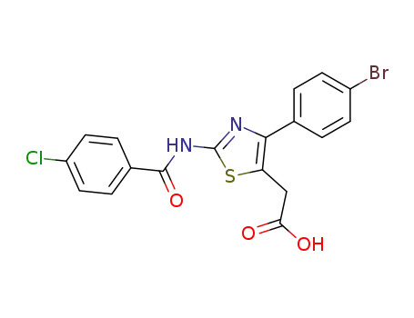 5-Thiazoleacetic acid, 4-(4-bromophenyl)-2-[(4-chlorobenzoyl)amino]-