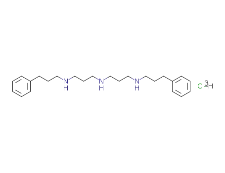 Molecular Structure of 128750-16-3 (N-3-Phenylpropyl-N'-<3-(3-phenylpropylamino)-propyl>-propan-1,3-diamin-trihydrochlorid)