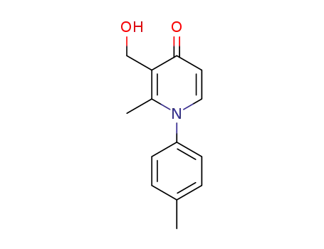 Molecular Structure of 127394-41-6 (N-(p-tolyl)-3-hydroxymethyl-2-methyl-4-pyridone)