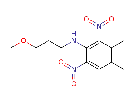 Molecular Structure of 63448-58-8 (Benzenamine, N-(3-methoxypropyl)-3,4-dimethyl-2,6-dinitro-)