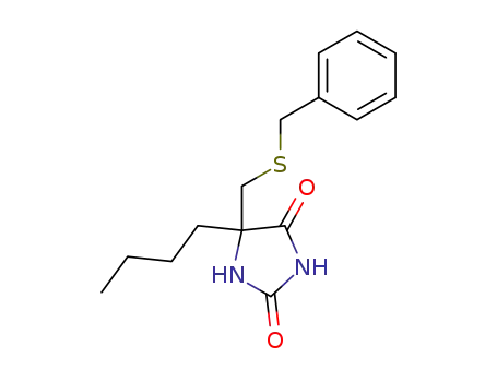 5-benzylsulfanylmethyl-5-butyl-imidazolidine-2,4-dione