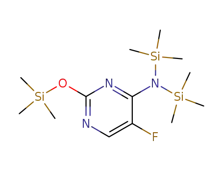 Molecular Structure of 79628-81-2 (4-Pyrimidinamine, 5-fluoro-N,N-bis(trimethylsilyl)-2-[(trimethylsilyl)oxy]-)