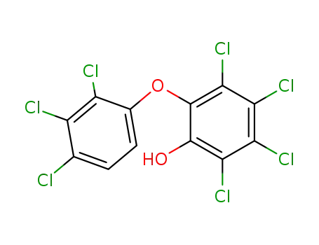 Molecular Structure of 104255-05-2 (Phenol, 2,3,4,5-tetrachloro-6-(2,3,4-trichlorophenoxy)-)