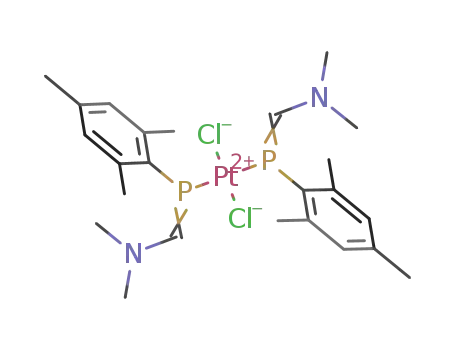 PtCl<sub>2</sub>(P(C<sub>6</sub>H<sub>2</sub>(CH<sub>3</sub>)3)CHN(CH<sub>3</sub>)2)2