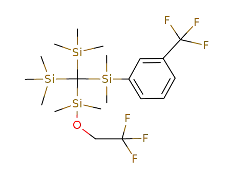 Molecular Structure of 125364-69-4 (1-({[Dimethyl-(2,2,2-trifluoro-ethoxy)-silanyl]-bis-trimethylsilanyl-methyl}-dimethyl-silanyl)-3-trifluoromethyl-benzene)