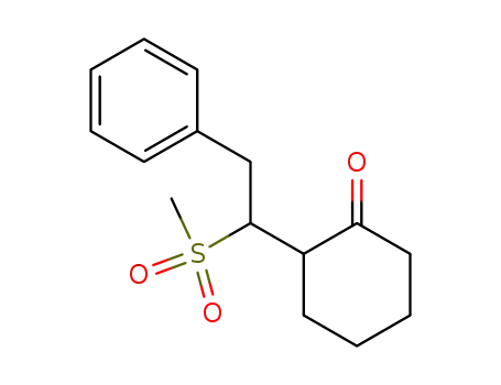 2-(1-Methylsulfonyl-2-phenylaethyl)cyclohexanon