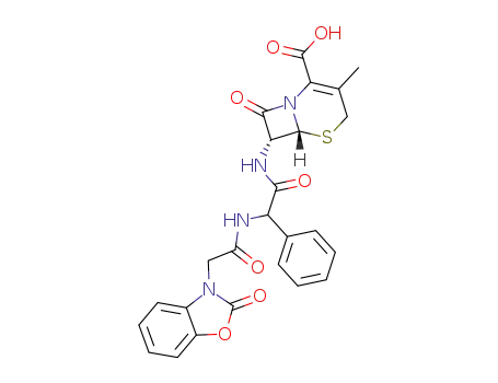 (6R,7R)-3-Methyl-8-oxo-7-{2-[2-(2-oxo-benzooxazol-3-yl)-acetylamino]-2-phenyl-acetylamino}-5-thia-1-aza-bicyclo[4.2.0]oct-2-ene-2-carboxylic acid
