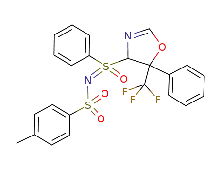 Molecular Structure of 112075-27-1 (cis/trans-5-phenyl-4-(S-phenyl-N-tosylsulfonimidoyl)-5-trifluoromethyl-2-oxazoline)