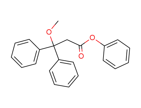 Molecular Structure of 102599-44-0 (3-methoxy-3,3-diphenyl-propionic acid phenyl ester)