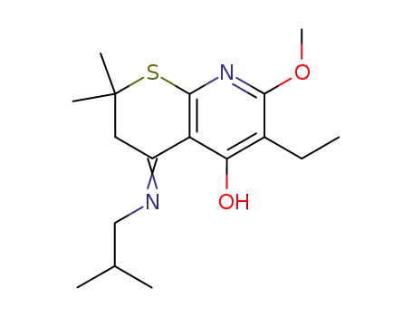 6-Ethyl-7-methoxy-2,2-dimethyl-4-(2-methylpropylimino)-3,4-dihydro-2H-thiopyrano<2,3-b>pyridin-5-ol