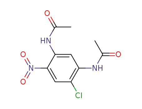Molecular Structure of 91587-57-4 (<i>N</i>,<i>N'</i>-(4-chloro-6-nitro-<i>m</i>-phenylene)-bis-acetamide)