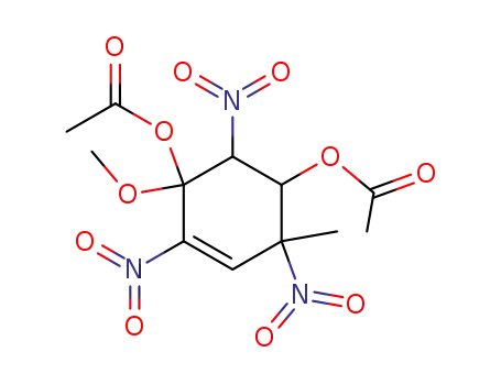 Molecular Structure of 112251-97-5 (4-Cyclohexene-1,3-diol, 3-methoxy-6-methyl-2,4,6-trinitro-, diacetate
(ester))