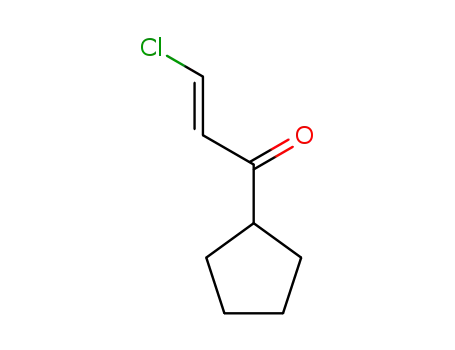 Molecular Structure of 99222-86-3 (2-Propen-1-one, 3-chloro-1-cyclopentyl-, (E)-)