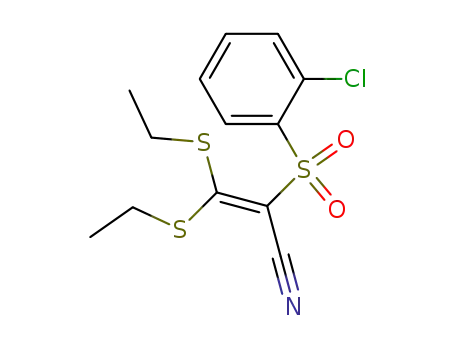 2-Propenenitrile, 2-[(2-chlorophenyl)sulfonyl]-3,3-bis(ethylthio)-