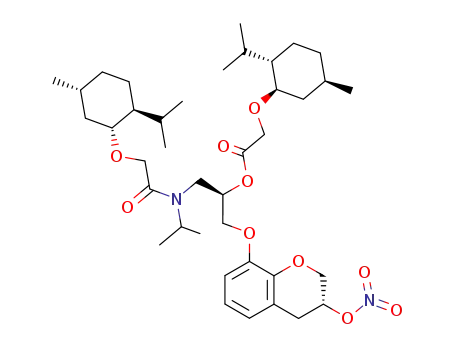3,4-dihydro-8-<3'-(N-isopropyl-N-L-menthoxyacetyl)amino-2'(R)-L-menthoxyacetyl>propoxy-3(R)-nitroxy-2H-1-benzopyran