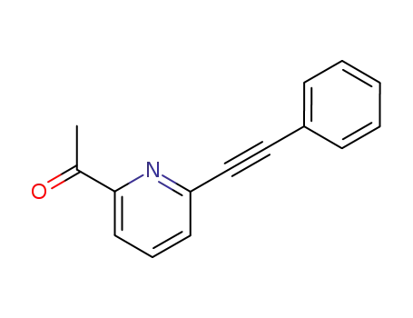 Molecular Structure of 124300-41-0 (1-(6-Phenylethynyl-pyridin-2-yl)-ethanone)