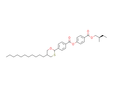 Benzoic acid, 4-(5-undecyl-1,3-oxathian-2-yl)-,
4-[(2-methylbutoxy)carbonyl]phenyl ester