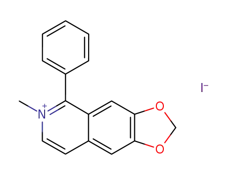 6-methyl-5-phenyl-[1,3]dioxolo[4,5-<i>g</i>]isoquinolinium; iodide