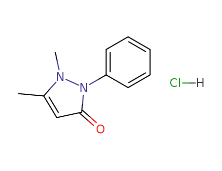 Molecular Structure of 16240-09-8 (3H-Pyrazol-3-one, 1,2-dihydro-1,5-dimethyl-2-phenyl-,
monohydrochloride)