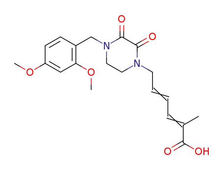 2,4-Hexadienoic acid,
6-[4-[(2,4-dimethoxyphenyl)methyl]-2,3-dioxo-1-piperazinyl]-2-methyl-