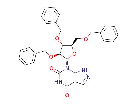 7-(2,3,5-tri-O-benzyl-β-D-arabinofuranosyl)pyrazolo<3,4-d>pyrimidine-4,6(1H,5H)-dione
