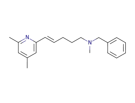 Molecular Structure of 79076-48-5 (E-2-<5-(benzylmethylamino)-1-penten-1-yl>-4,6-dimethylpyridine)