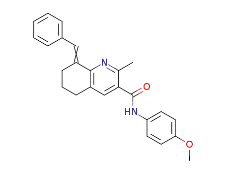 3-Quinolinecarboxamide,
5,6,7,8-tetrahydro-N-(4-methoxyphenyl)-2-methyl-8-(phenylmethylene)-