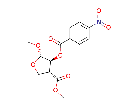threo-p-nitrobenzoate of methyl 4-hydroxy-5-methoxytetrahydrofuran-3-carboxylate