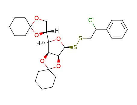 Molecular Structure of 141561-43-5 (<(SR)-2-Chloro-2-phenylethyl>-(2,3:5,6-di-O-cyclohexyliden-β-D-mannofuranosyl)-disulfid)