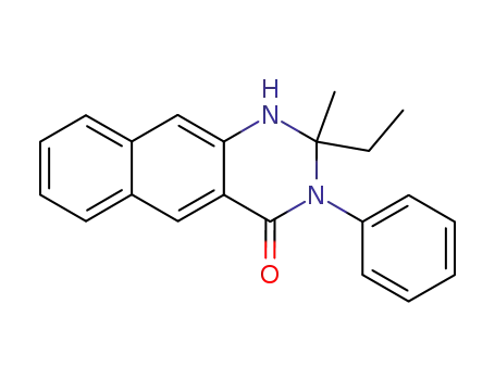 Molecular Structure of 144221-51-2 (Benzo[g]quinazolin-4(1H)-one, 2-ethyl-2,3-dihydro-2-methyl-3-phenyl-)