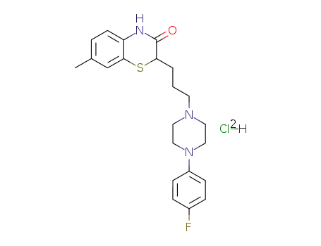 2H-1,4-Benzothiazin-3(4H)-one,
2-[3-[4-(4-fluorophenyl)-1-piperazinyl]propyl]-7-methyl-, dihydrochloride