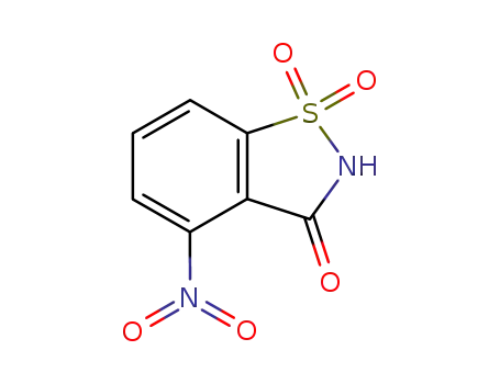 Molecular Structure of 82649-17-0 (1,2-Benzisothiazol-3(2H)-one, 4-nitro-, 1,1-dioxide)