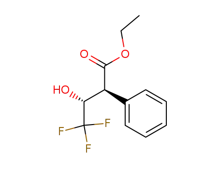 Molecular Structure of 139657-79-7 ((2R,3R)-4,4,4-Trifluor-3-hydroxy-2-phenylbuttersaeure-ethylester)