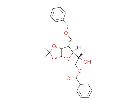 Benzoic acid (R)-2-((3aR,5S,6R,6aR)-6-benzyloxymethyl-2,2-dimethyl-tetrahydro-furo[2,3-d][1,3]dioxol-5-yl)-2-hydroxy-ethyl ester
