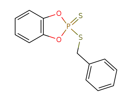Molecular Structure of 117693-47-7 (1,3,2-Benzodioxaphosphole, 2-[(phenylmethyl)thio]-, 2-sulfide)
