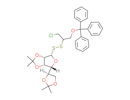 <(S<sup>*</sup>/R<sup>*</sup>)-2-Chloro-1-(trityloxymethyl)ethyl>-(2,3:5,6-di-O-isopropyliden-β-D-mannofuranosyl)-disulfid