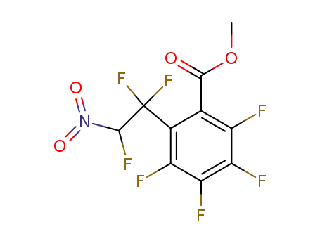 Molecular Structure of 128278-50-2 (Methyl 2-(1,1,2-trifluoro-2-nitroethyl)tetrafluorobenzoate)