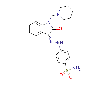 4-{N'-[2-Oxo-1-piperidin-1-ylmethyl-1,2-dihydro-indol-(3Z)-ylidene]-hydrazino}-benzenesulfonamide