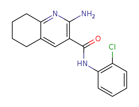 Molecular Structure of 127018-98-8 (3-Quinolinecarboxamide,
2-amino-N-(2-chlorophenyl)-5,6,7,8-tetrahydro-)