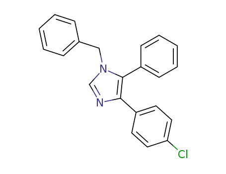 Molecular Structure of 133657-08-6 (1-benzyl-4-(4-chlorophenyl)-5-phenylimidazole)