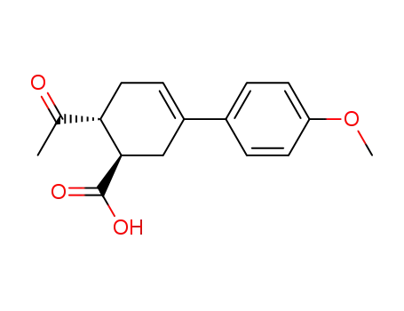 (+/-)-6<i>t</i>-acetyl-3-(4-methoxy-phenyl)-cyclohex-3-ene-<i>r</i>-carboxylic acid