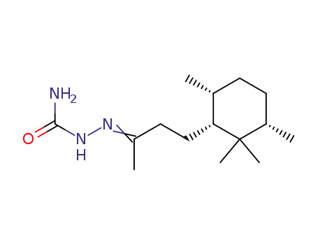 (+)-1-((1Ξ)-2,2,3<i>c</i>,6<i>c</i>-tetramethyl-cyclohexyl-(<i>r</i>))-butanone-(3)-semicarbazone