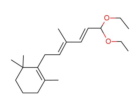 4-methyl-6-(2,6,6-trimethyl-cyclohex-1-enyl)-hexa-2<i>t</i>,4<i>t</i>-dienal-diethylacetal