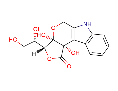 Molecular Structure of 758697-70-0 ((3R,3aR,10cS)-3-[(1S)-1,2-dihydroxyethyl]-3a,10c-dihydroxy-3a,5,6,10c-tetrahydrofuro[3',4':5,6]pyrano[3,4-b]indol-1(3H)-one)