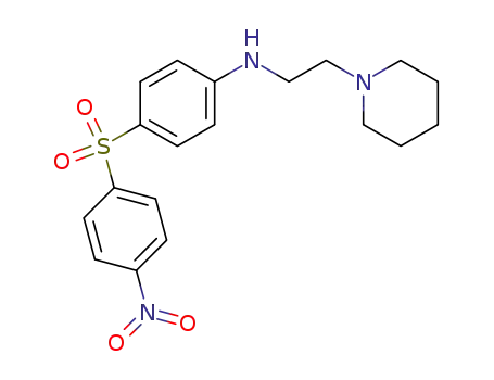 Molecular Structure of 872816-00-7 (4-(4-nitro-benzenesulfonyl)-<i>N</i>-(2-piperidino-ethyl)-aniline)